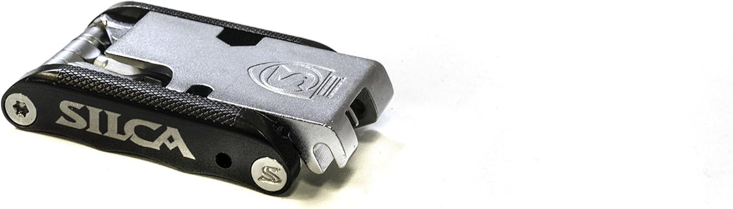 image:imageSILCA TREDICI MultiTool 13 tools minimalistic focus steel multi tools with hardened chrome finish aluminum side bars with master link magnetic storage HEXTORXPHILLIPSPad spacer 105gIAK VENTI 20 tools