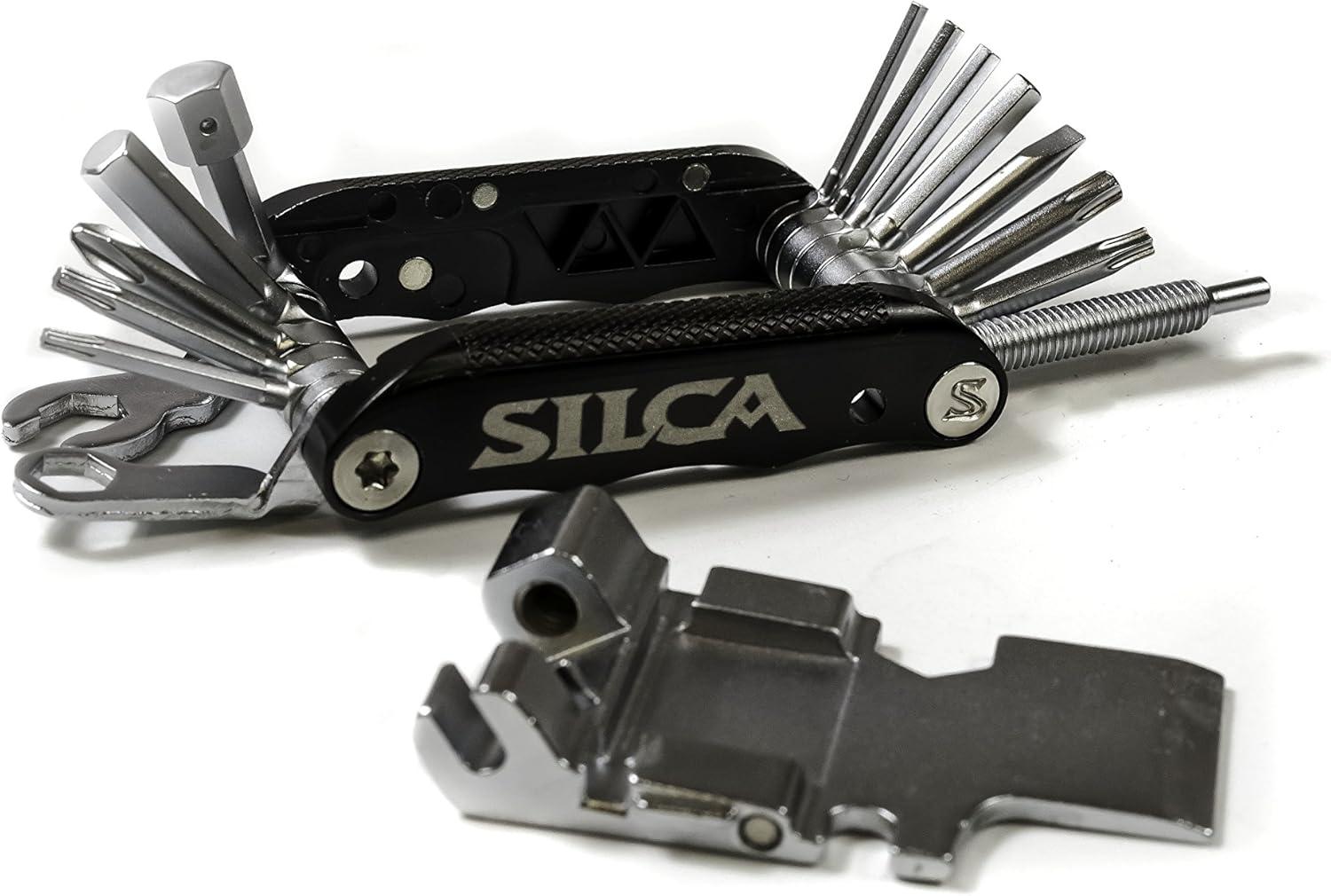 image:imageSILCA TREDICI MultiTool 13 tools minimalistic focus steel multi tools with hardened chrome finish aluminum side bars with master link magnetic storage HEXTORXPHILLIPSPad spacer 105gIAK VENTI 20 tools
