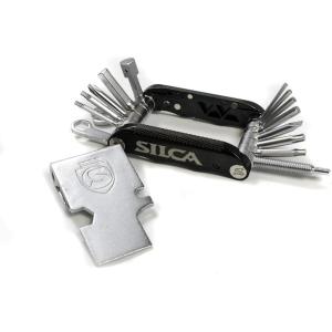 image:imageSILCA TREDICI MultiTool  13 tools minimalistic focus  steel multi tools with hardened chrome finish  aluminum side bars with master link magnetic storage  HEXTORXPHILLIPSPad spacer 105gIAK VENTI  20 tools