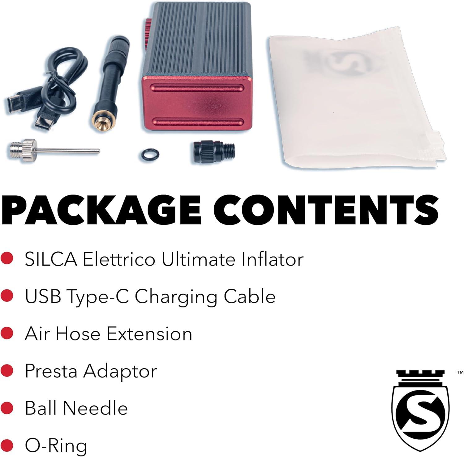 image:imageSILCA ELETTRICO Electric Bike Pump Digital Bicycle Tire Pump with Auto ShutOff USBC Rechargeable UltraLight amp TSACompliant for Travel Universal CompatibilityUltimate