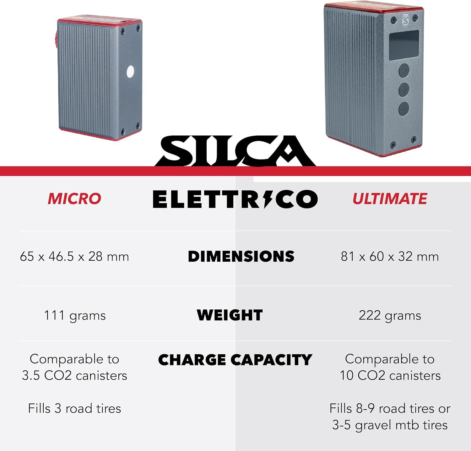 image:imageSILCA ELETTRICO Electric Bike Pump Digital Bicycle Tire Pump with Auto ShutOff USBC Rechargeable UltraLight amp TSACompliant for Travel Universal CompatibilityUltimate