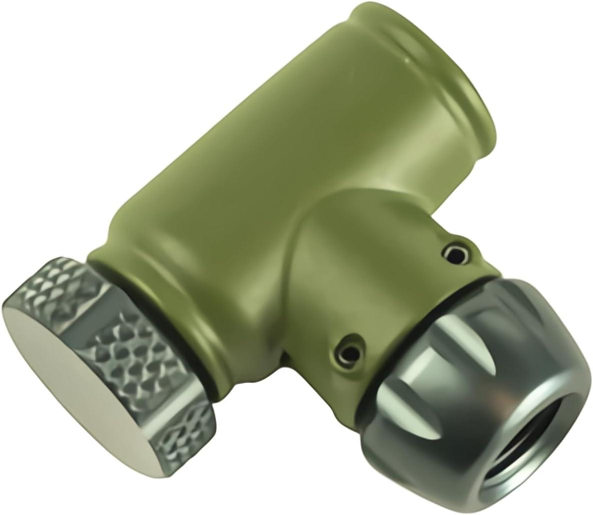 image:imageSILCA EOLO IV Co2 Regulator Compact Design with Turn Screw Control Valve Presta and Schrader Compatible Universal Co2 Cartridge ThreadGreen Grey