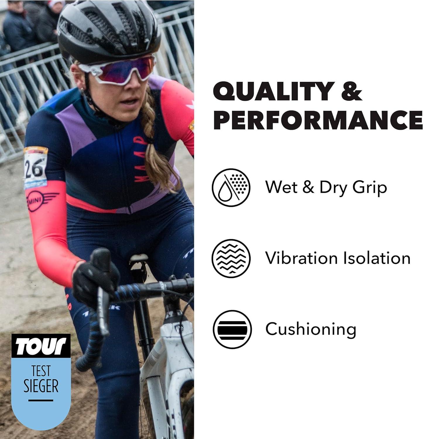 image:imageSILCA Nastro Cuscino Bike Handlebar Tape Cyan Blue 375mm Extra Thick Bike Bar Tape Comes with Aluminum End Plugs amp Installation Kit Durable Comfortable and VibrationDampingBlack