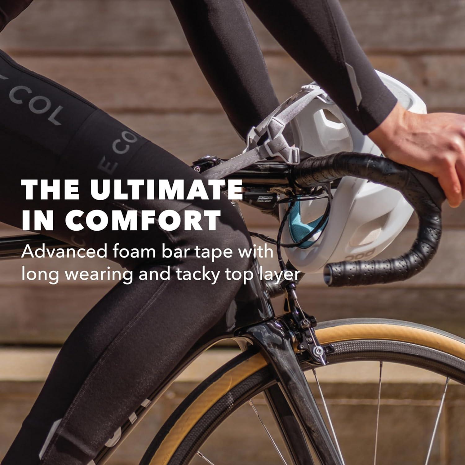image:imageSILCA Nastro Cuscino Bike Handlebar Tape Cyan Blue 375mm Extra Thick Bike Bar Tape Comes with Aluminum End Plugs amp Installation Kit Durable Comfortable and VibrationDampingBlack
