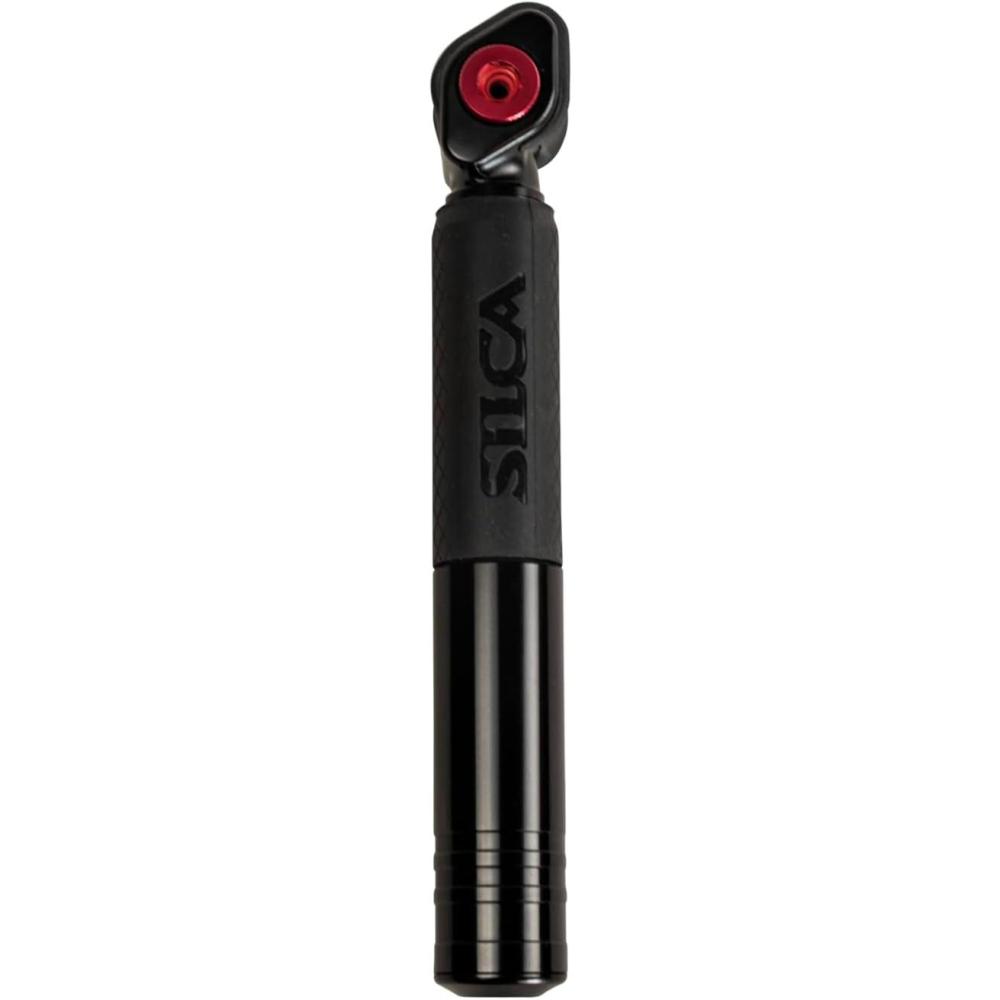image:imageSILCA Pocket Impero Ultimate V2 Presta only mini Bike Pump 100 PSI Pressure LeverLess Design mini Pump Bike Designed for a Jersey or Pack Pocket Alloy Construction Italian Leather Gasket