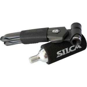 image:imageSILCA EOLO Lever Premio Set Includes 16g CO2  CO2 Bike Tire Inflator with Integrated Regulator Forged Alloy CO2 Inflator Carbon Wheel Safe Tire Lever  36g Total Weight
