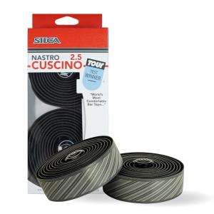 image:imageSILCA Nastro Cuscino Bike Handlebar Tape Cyan Blue 375mm  Extra Thick Bike Bar Tape Comes with Aluminum End Plugs amp Installation Kit  Durable Comfortable and VibrationDampingGrey