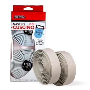 image:imageSILCA Nastro Cuscino Bike Handlebar Tape Cyan Blue 375mm  Extra Thick Bike Bar Tape Comes with Aluminum End Plugs amp Installation Kit  Durable Comfortable and VibrationDampingWhite