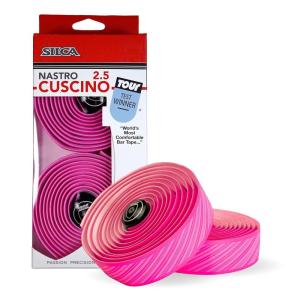 image:imageSILCA Nastro Cuscino Bike Handlebar Tape Cyan Blue 375mm  Extra Thick Bike Bar Tape Comes with Aluminum End Plugs amp Installation Kit  Durable Comfortable and VibrationDampingPink