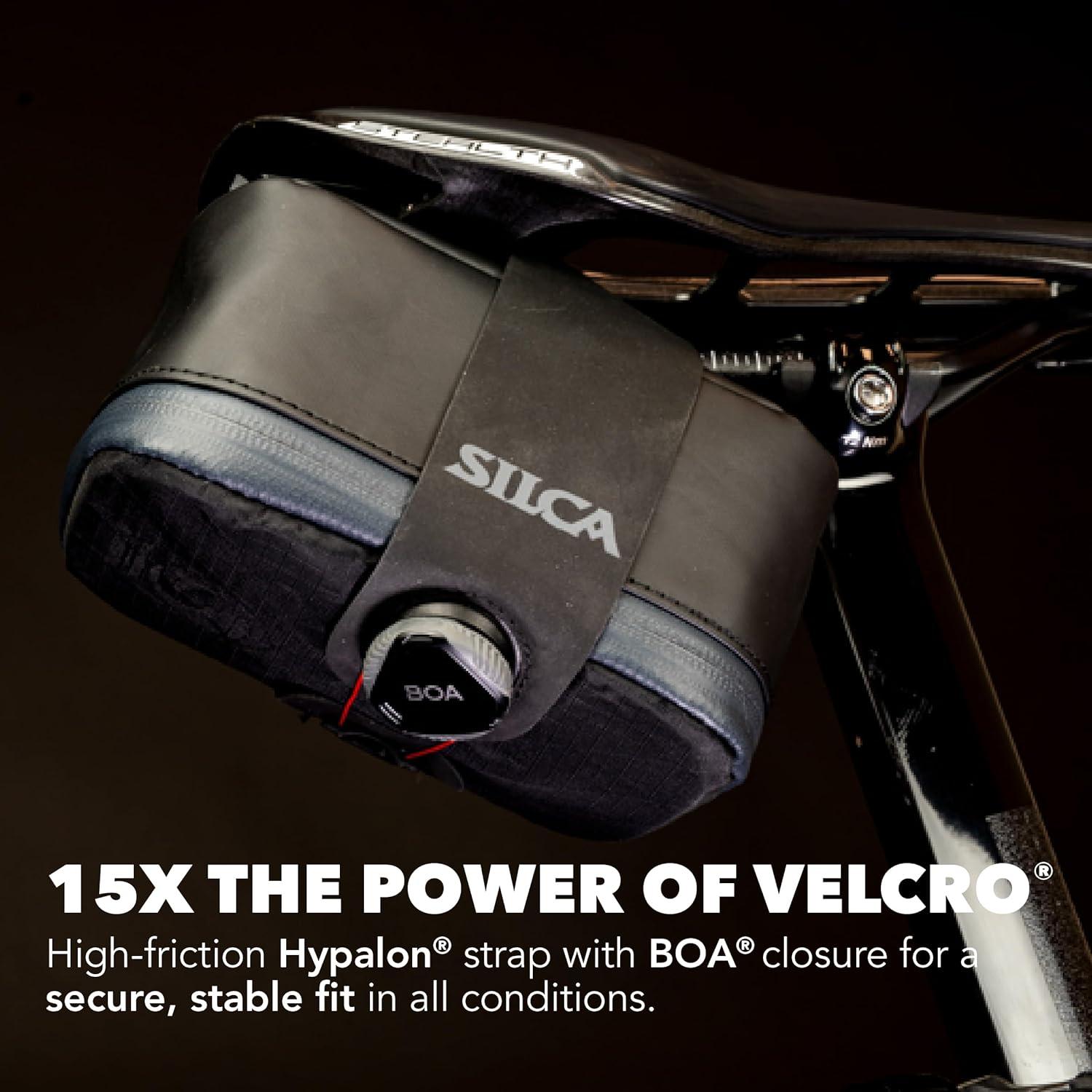 image:imageSILCA Mattone Bike Saddle Bag 5L Capacity Compact Under Seat Bicycle Bag for Road Gravel and Mountain Bikes Easy to Access Secure and Durable BOA Closure amp Waterproof ZipperNylon